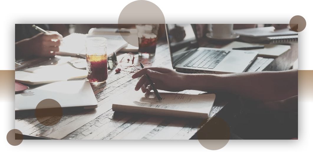 journal on a coffee table